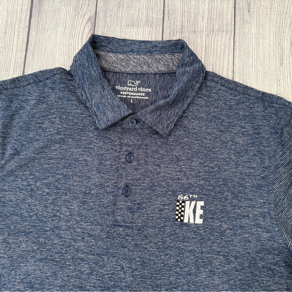 VINEYARD VINES Performance Men's KE Blue Heathered Polo Shirt - Size XL - Picture 3 of 8